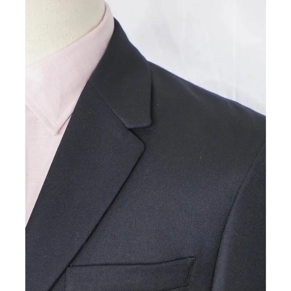 $3,200 VALENTINO - Navy Blue Wool Blazer - 36